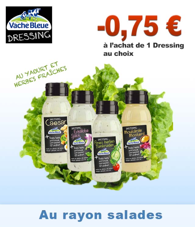 Cashback Vache Bleue Dressings 0,75€ Remboursés sur myShopi