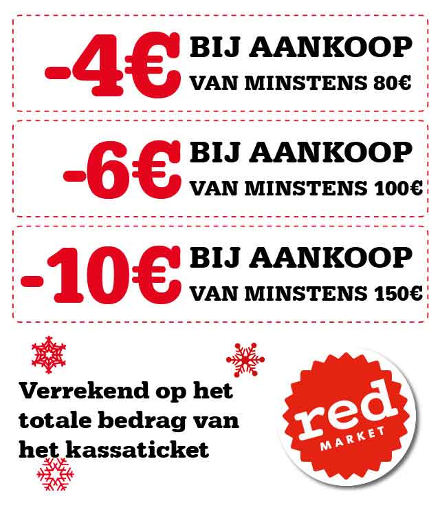 Red Market -4€ / -6€ / -10€ cashback op myShopi