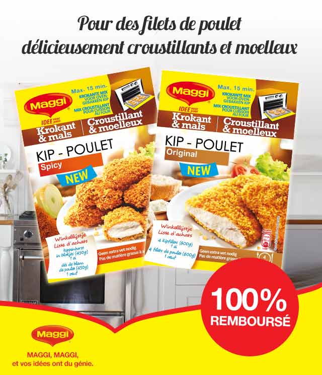 Cashback MAGGI Croustillant & Moelleux 100% Remboursé sur myShopi