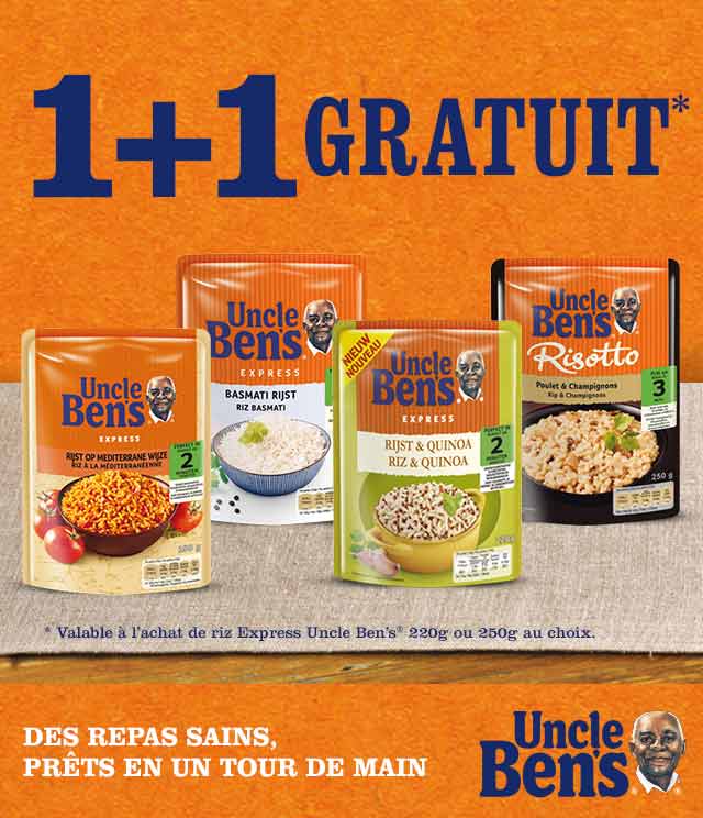 Cashback Uncle Ben's Express 1+1 Gratuit sur myShopi