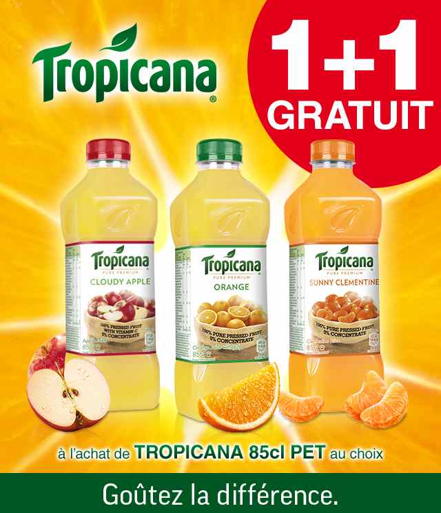 Cashback Tropicana 850ml 1 + 1 Gratuit sur myShopi