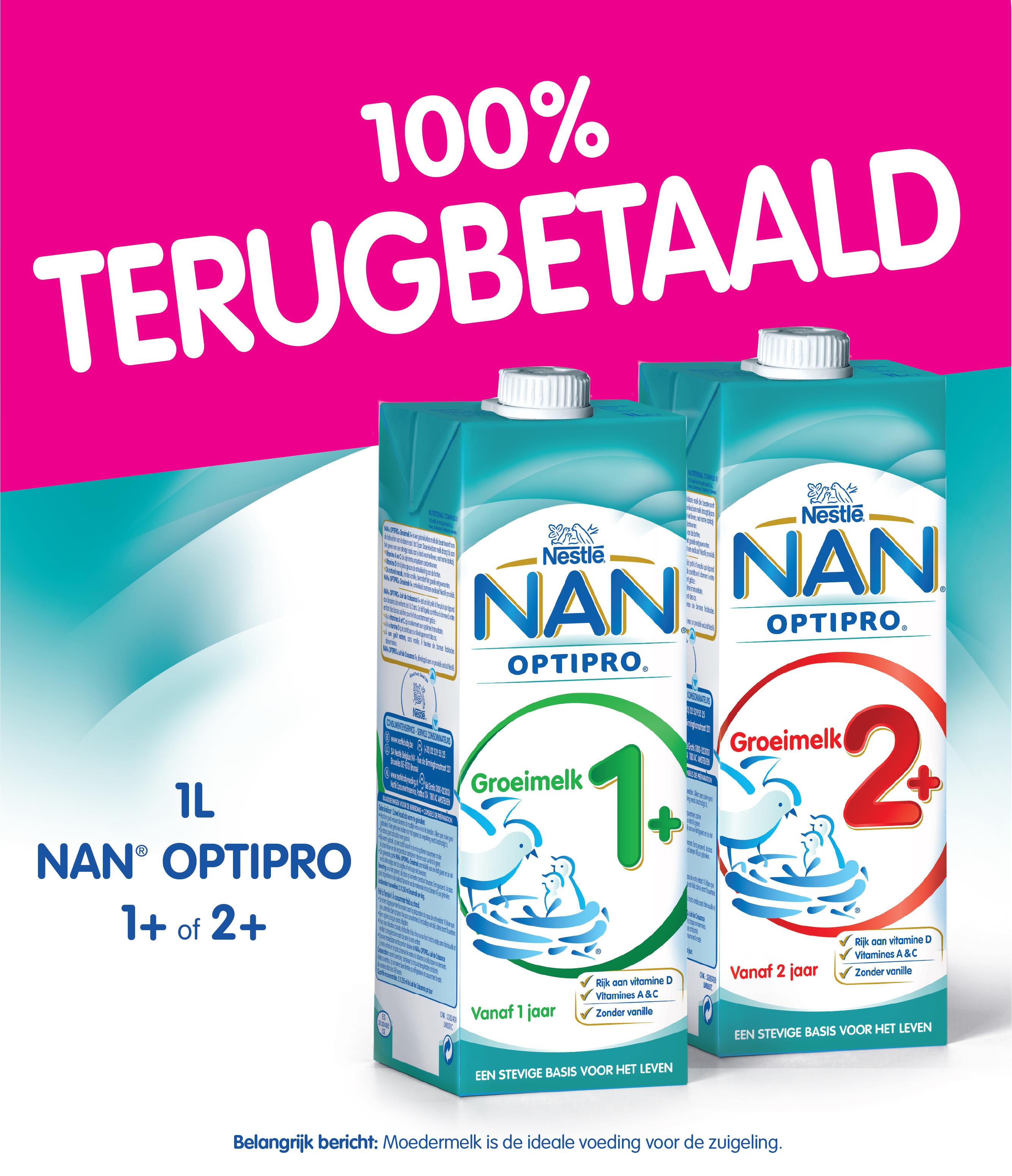 NAN OPTIPRO Vloeibare Groeimelk 100% terugbetaald cashback op myShopi