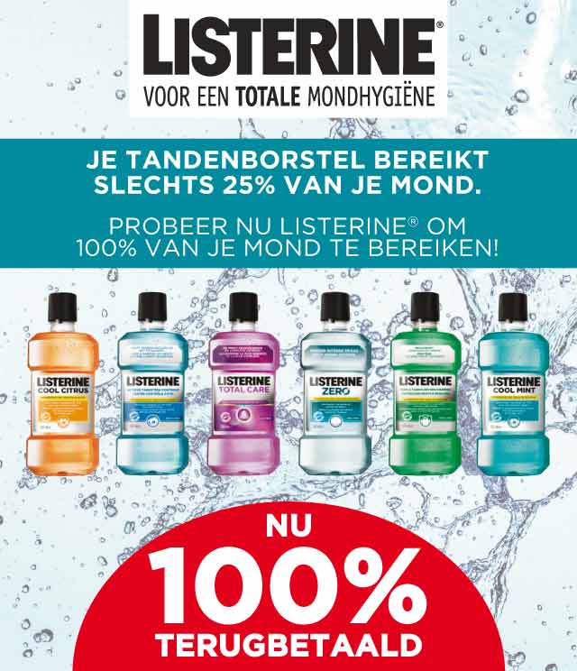 Listerine 500ml 100% Terugbetaald cashback op myShopi