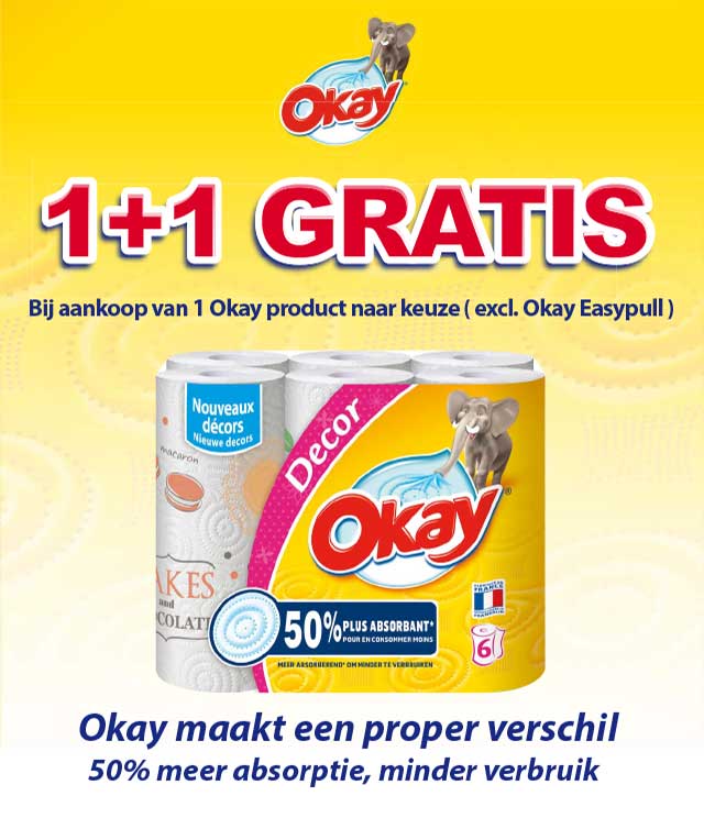 Okay keukenpapier 1+1 Gratis cashback op myShopi