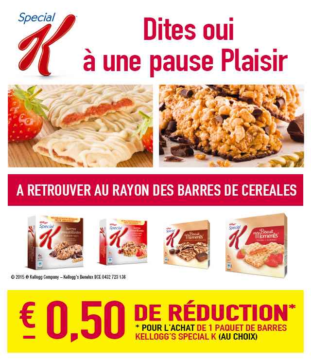 Cashback Kellogg's Special K Barres €0,50 Remboursé sur myShopi