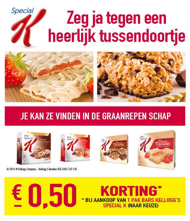 Kellogg's Special K Bars €0,50 Terugbetaald cashback op myShopi