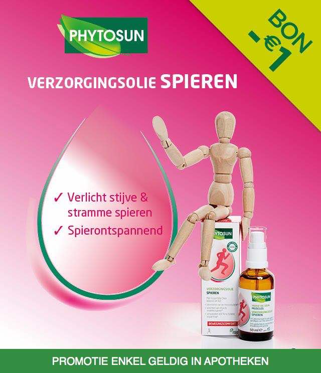 Phytosun - Verzorgingolie Spieren 1€ Terugbetaald cashback op myShopi