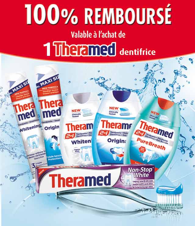 Cashback Theramed dentifrice 100% Remboursé sur myShopi