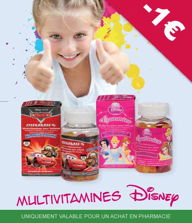 Cashback Disney Multivitamines 1€ Remboursé sur myShopi