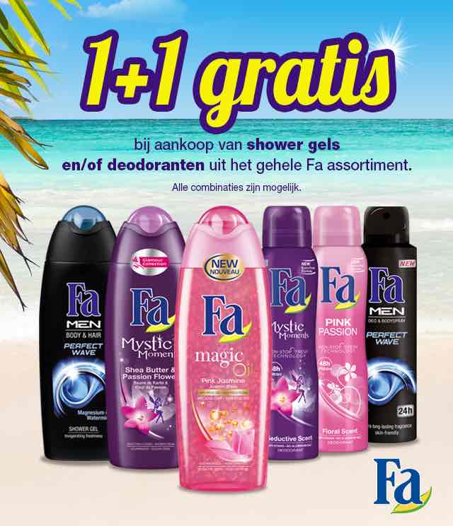 Fa 1+1 Gratis cashback op myShopi