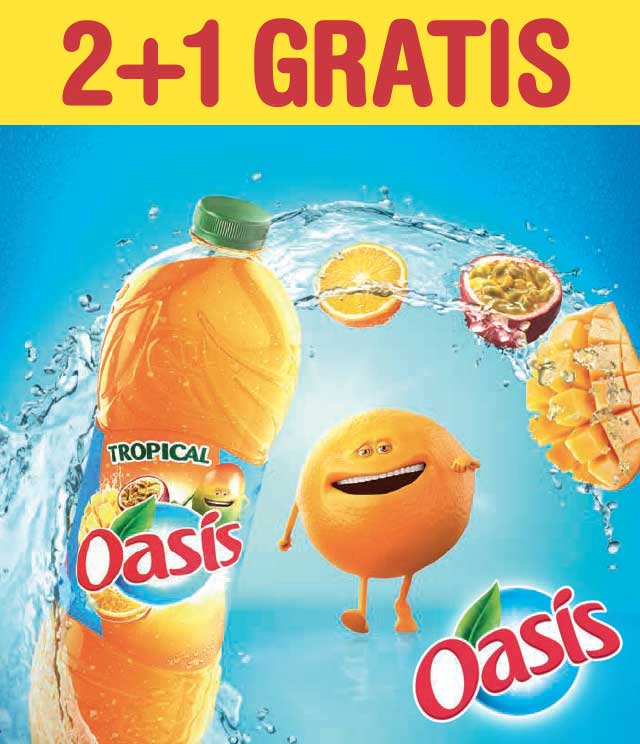 Oasis 2+1 Gratis cashback op myShopi