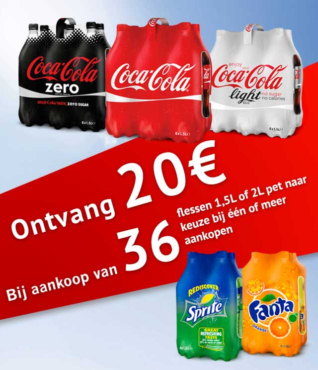 Coca-Cola Spaaractie 20€ Terugbetaald cashback op myShopi
