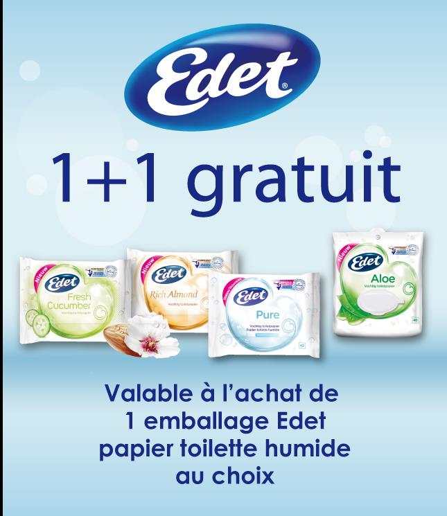 Cashback Edet papier toilette humide 1+1 gratuit sur myShopi