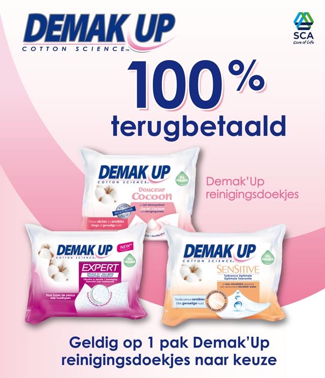 Demak'up reinigingsdoekjes 100% terugbetaald cashback op myShopi