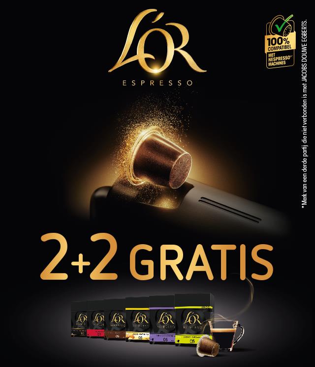 L'OR EspressO 2+2 gratis cashback op myShopi