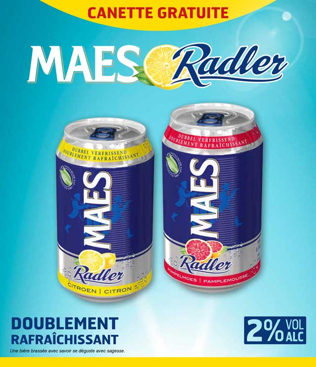 Cashback Maes Radler Citron ou Pamplemousse 100% Remboursé sur myShopi