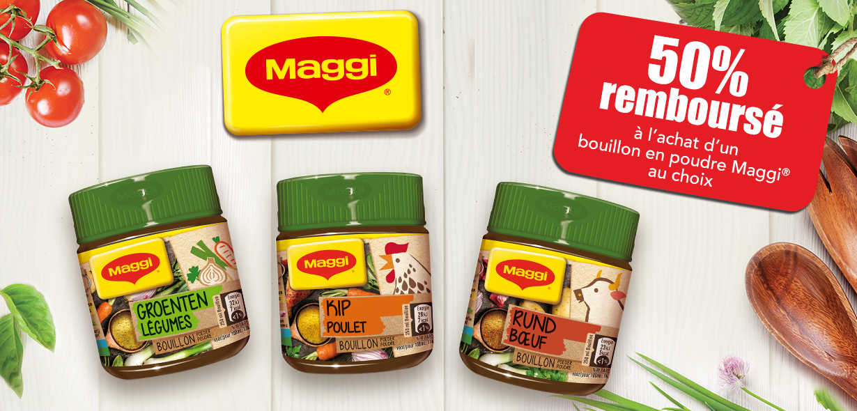 Cashback MAGGI Bouillon Naturel Poudre 50 remboursés