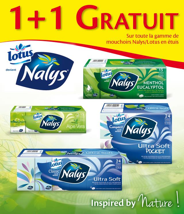 Cashback Nalys Lotus Mouchoirs en étuis 1+1 Gratuit sur myShopi