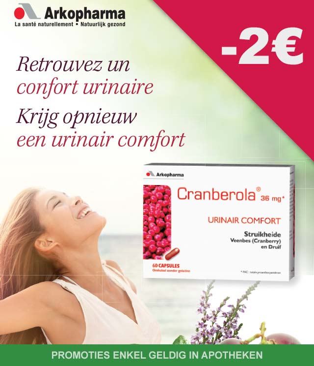 Cranberola - Urinair comfort 2€ Terugbetaald cashback op myShopi