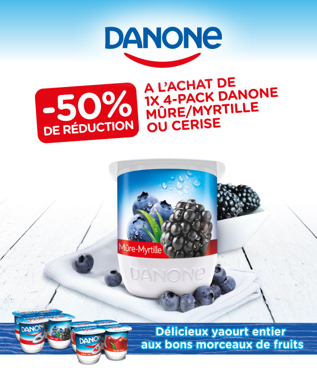 Cashback yaourt Danone 50% remboursé sur myShopi