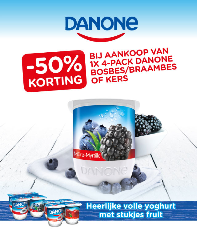Danone yoghurt 50% terugbetaald cashback op myShopi
