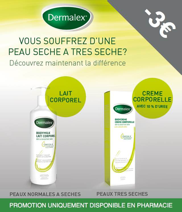 Cashback Dermalex Peau sèche ou sensible 3€ Remboursés sur myShopi