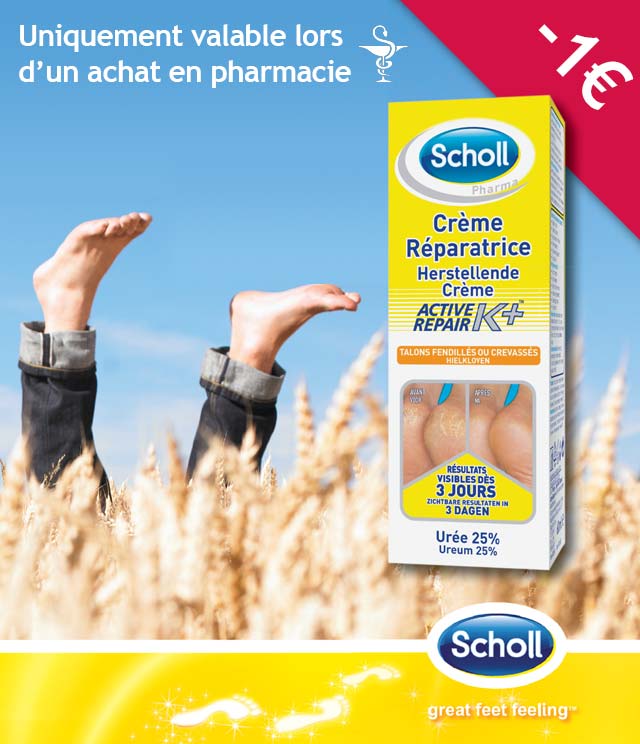 Cashback Scholl Pharma Crème Réparatrice 1€ Remboursé sur myShopi