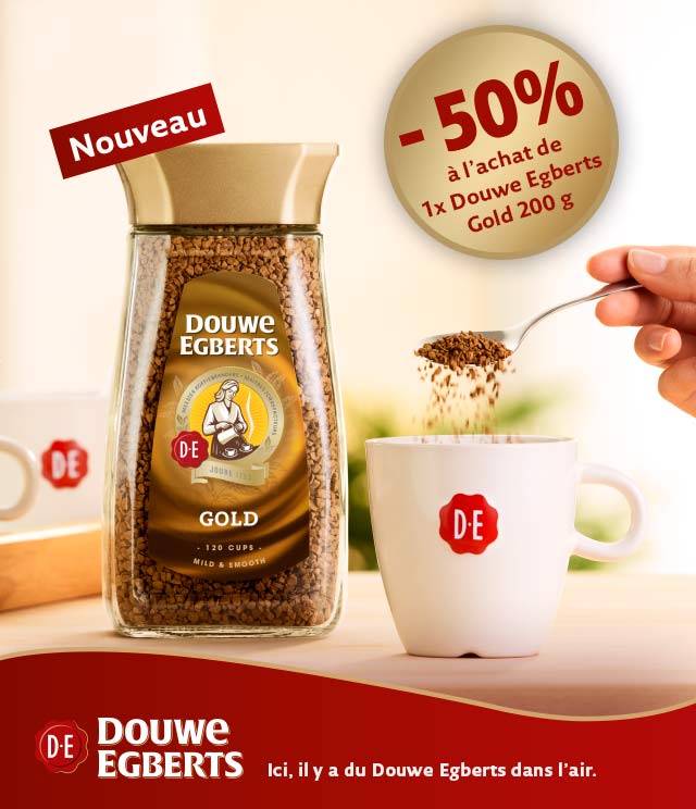 Cashback Douwe Egberts Gold café instantané 50% Remboursés sur myShopi