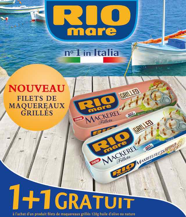 Cashback Rio Mare filets de maquereaux grillés 1+1 Gratuit sur myShopi
