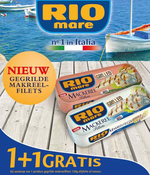 Rio Mare gegrilde makreelfilets 1+1 Gratis cashback op myShopi