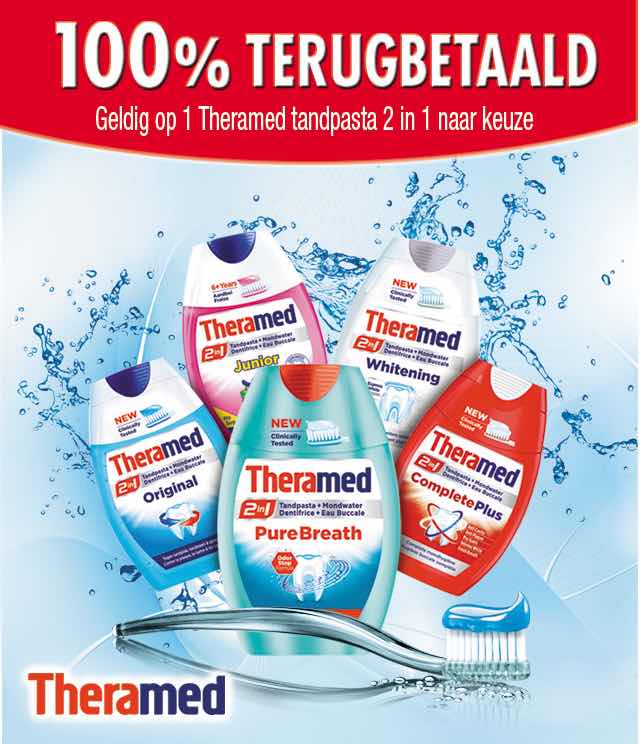 Theramed 2 in 1 tandpasta 100% Terugbetaald cashback op myShopi