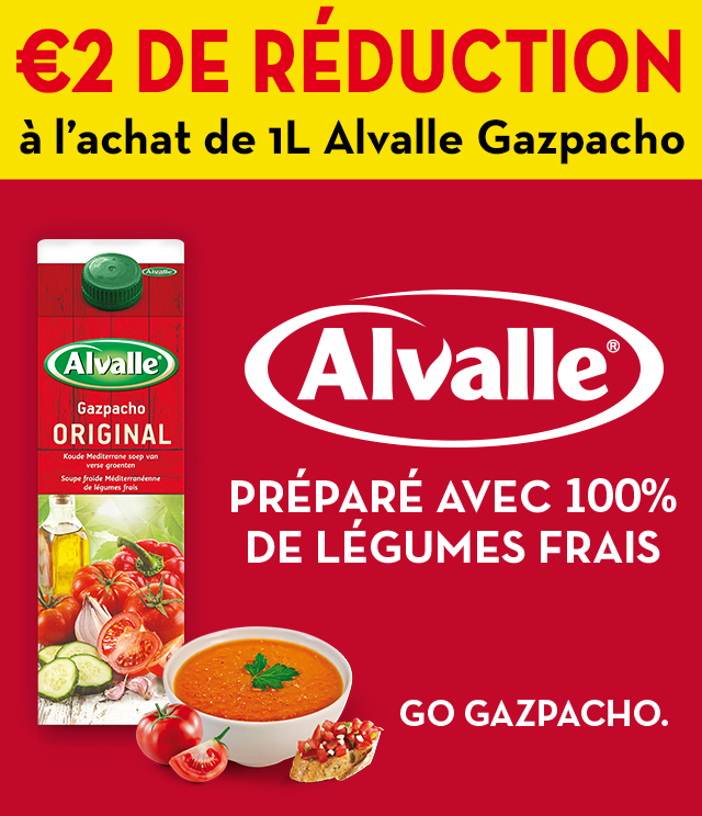 Cashback Alvalle Gazpacho 2€ remboursés sur myShopi