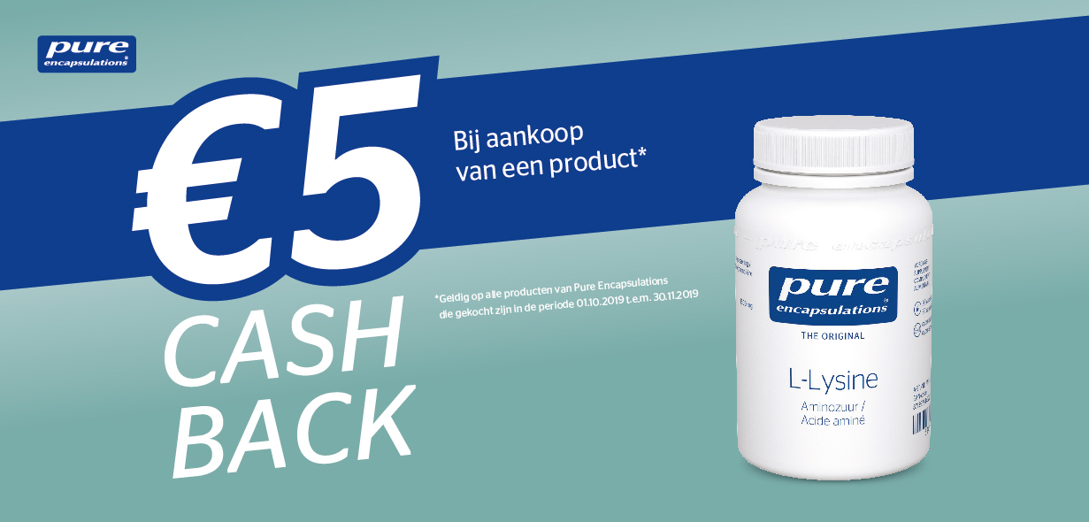 Pure Encapsulations cashback €5 terugbetaald