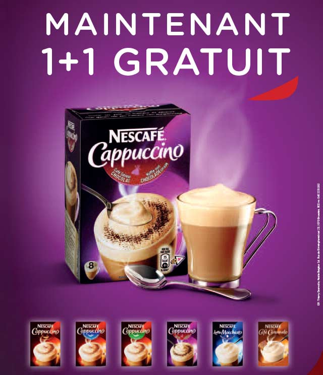 Cashback NESCAFÉ® Cappuccino 1 + 1 Gratuit sur myShopi