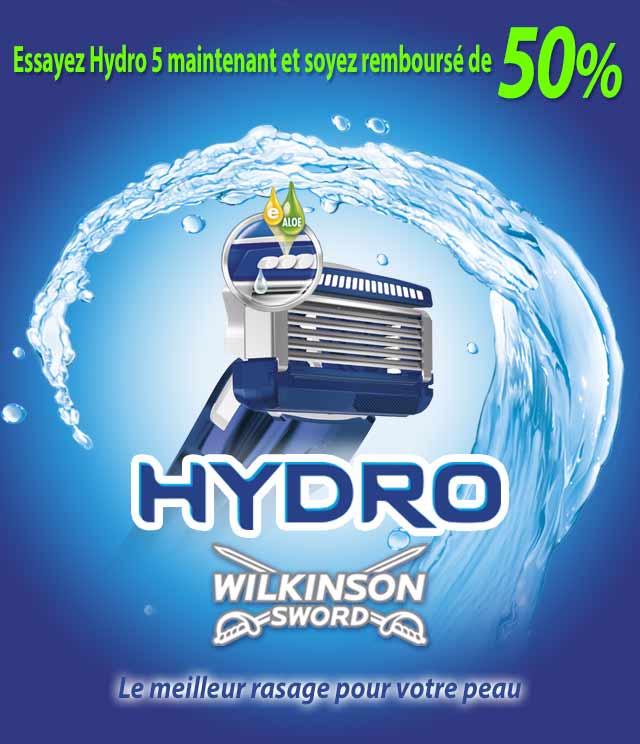 Cashback Wilkinson Sword Hydro 5 50% Remboursé sur myShopi
