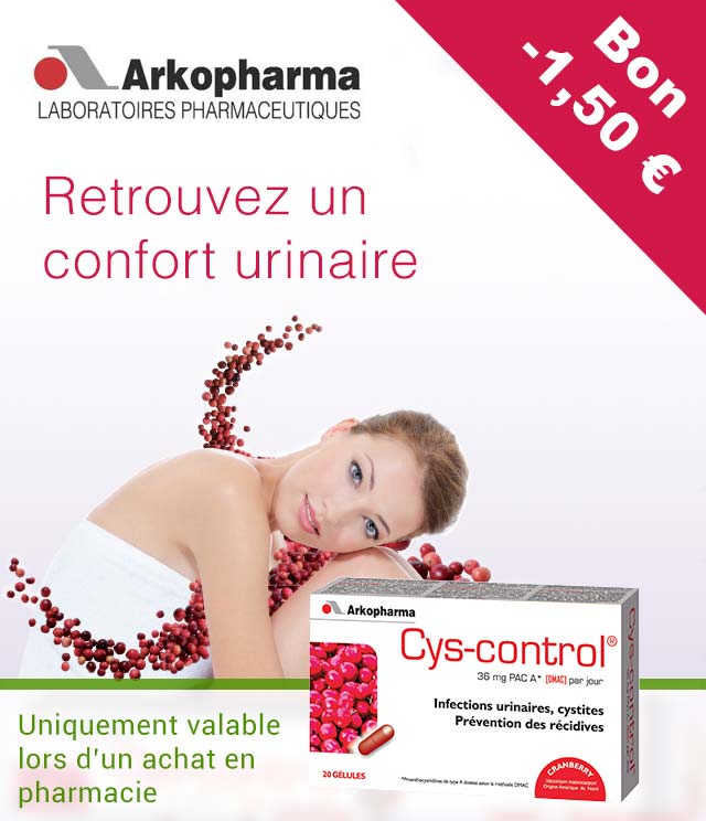 Cashback Arkopharma Cys-Control 1,50€ Remboursés sur myShopi