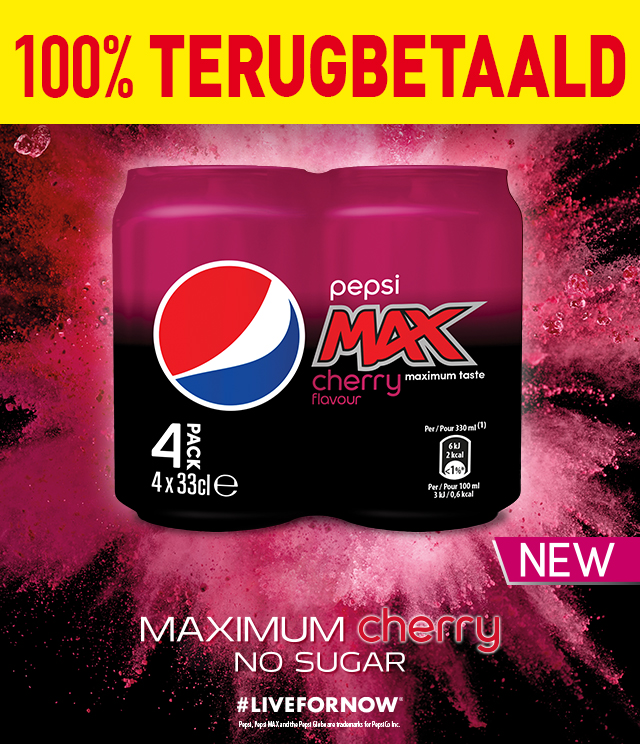 Pepsi MAX cherry 100% terugbetaald cashback op myShopi
