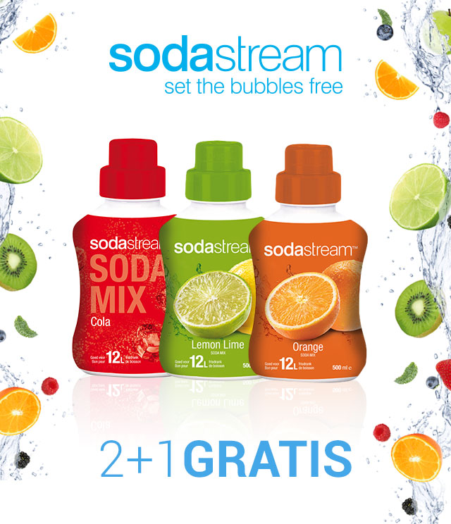 Sodastream Sodamix 2 + 1 Gratis cashback op myShopi