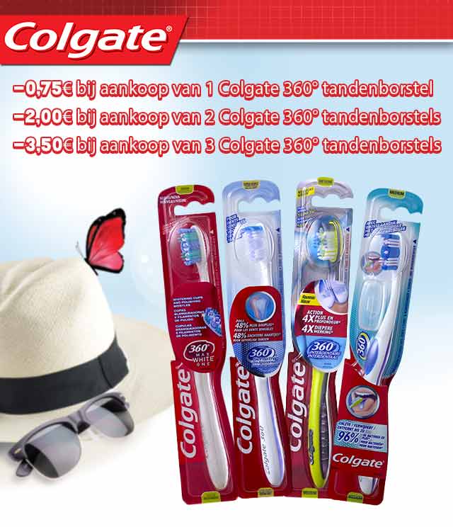 Colgate 360° Tandenborstel Tot 3,50€ Korting cashback op myShopi