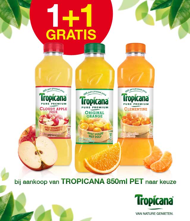 Tropicana 850ml 1 + 1 Gratis cashback op myShopi