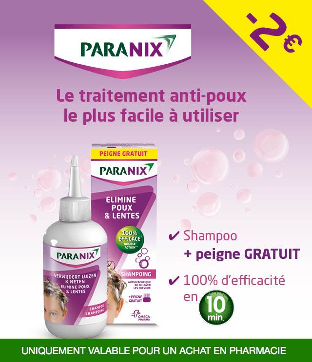 Cashback Paranix - Traitement anti-poux 2€ Remboursés sur myShopi