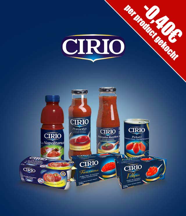 Cirio -0,40€ per product cashback op myShopi
