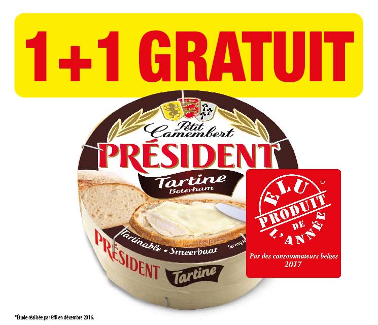 Cashback Président Petit Camembert Tartine 1+1 gratuit sur myShopi