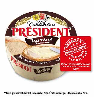 Président Petit Camembert Tartine 1+1 gratis cashback op myShopi