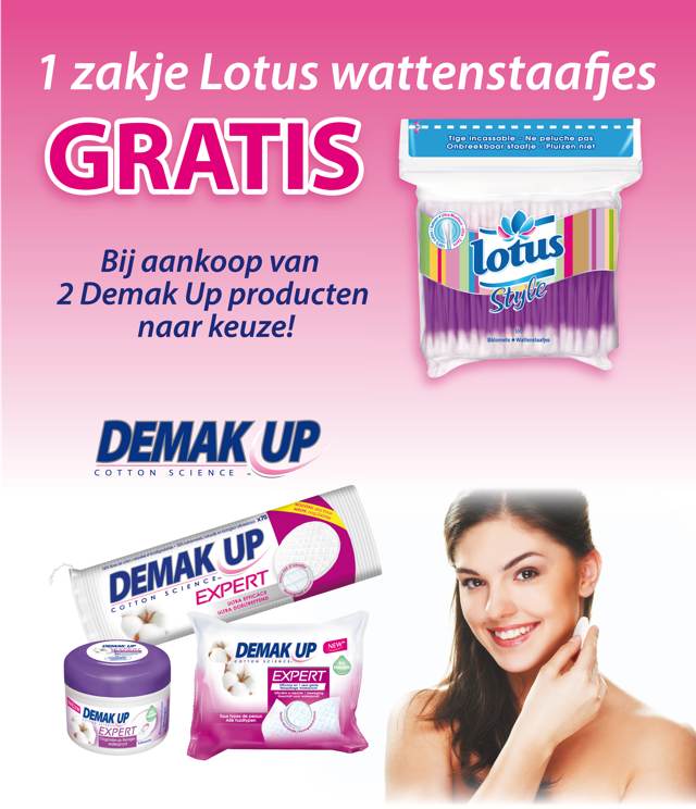 Demak Up + Lotus Wattenstaafjes 2+1 Gratis cashback op myShopi
