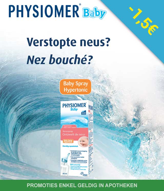 Physiomer Baby - Verstopte neus 1,50€ Terugbetaald cashback op myShopi