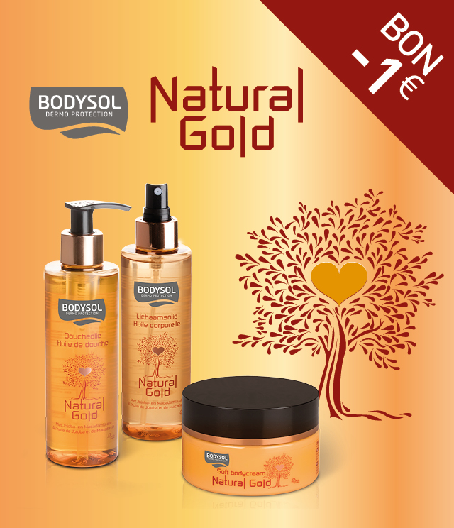 Cashback Bodysol Natural Gold 1€ remboursé sur myShopi