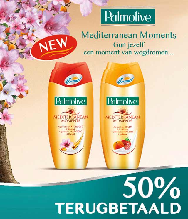 Palmolive Mediterranean Moments 50% Terugbetaald cashback op myShopi