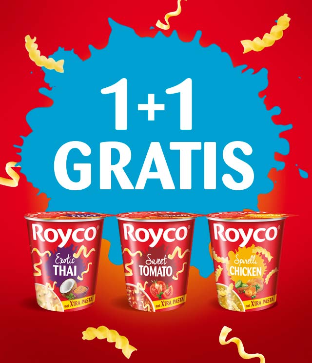 Royco in cup met Xtra Pasta 1+1 gratis cashback op myShopi