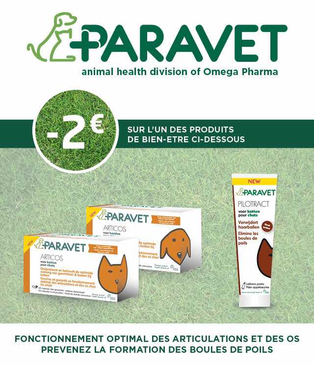 Cashback Paravet - Produits pour animaux 2€ Remboursés sur myShopi